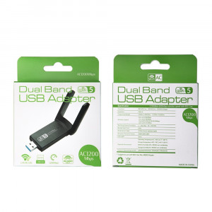 USB Thu Sóng wifi ZENTECH 1200mbps 2 Râu Kết Nối Mạng Máy Tính Không Dây Tốc Độ Cao,Bộ Thu Phát WiFi Cho Máy Tính